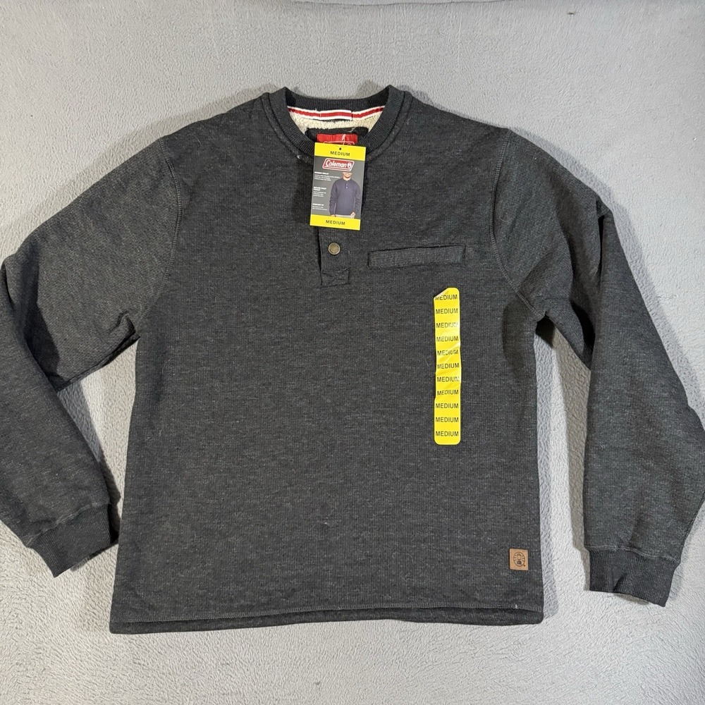 Coleman Bonded Waffle Snap Close Sherpa Fleece Lined Shirt Pullover Men's Med